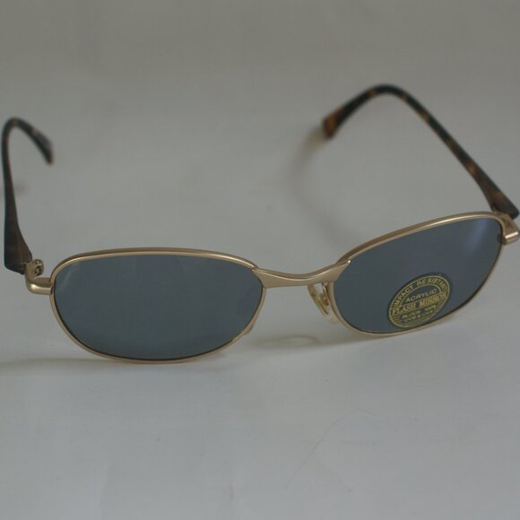 NWT True Vintage Small Oblong Combo frame w/Smoke Mirrored lens Sunglasses - Picture 1 of 13